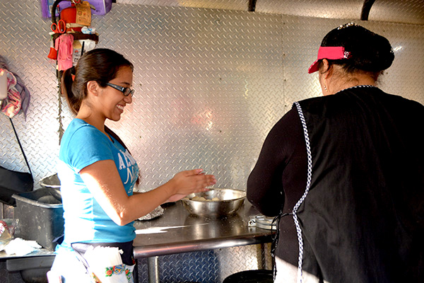 Cooking at Taqueria Aztlan of Redland Market Village