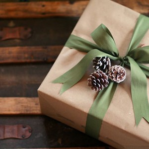 Simple-Pine-Cone-Brown-Paper-Gift-Wrap